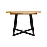 Стіл розкладний Nordic d-120 +50 натуральний дуб, фото 9