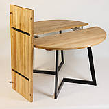 Стіл розкладний Nordic d-120 +50 натуральний дуб, фото 10