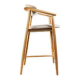 Стілець напівбарний Mamont Soft натуральний ясен / Magenta 13, фото 3