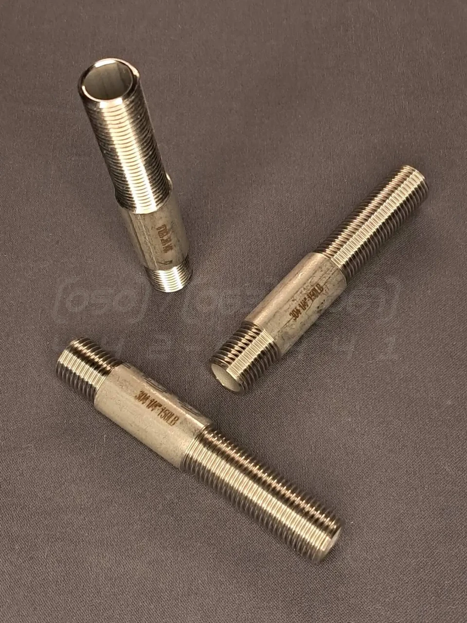 Згін нержавіючий різьбовий DN8 (1/4"), н/ж сталь AISI 304, без комплекту, довгий, BSPP, Class 150, ГОСТ 8969, фото 1