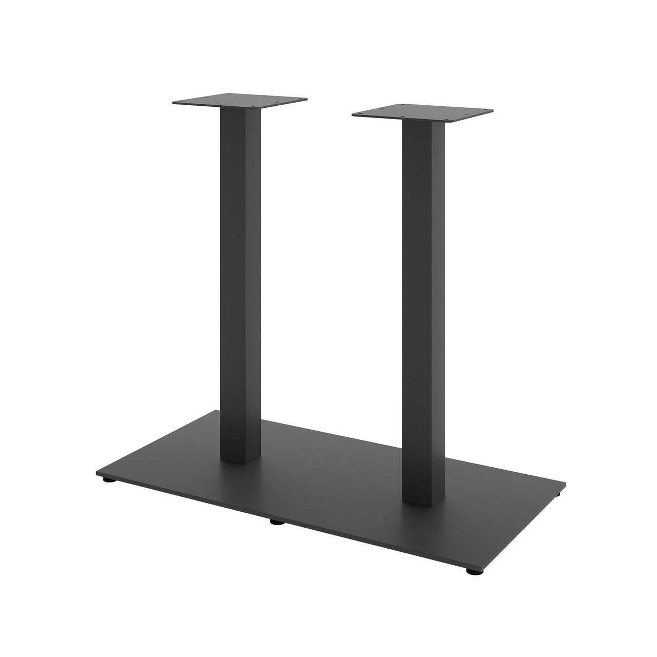 Опора Quadro Double h-725 400х750 / 6 мм чорна, фото 1