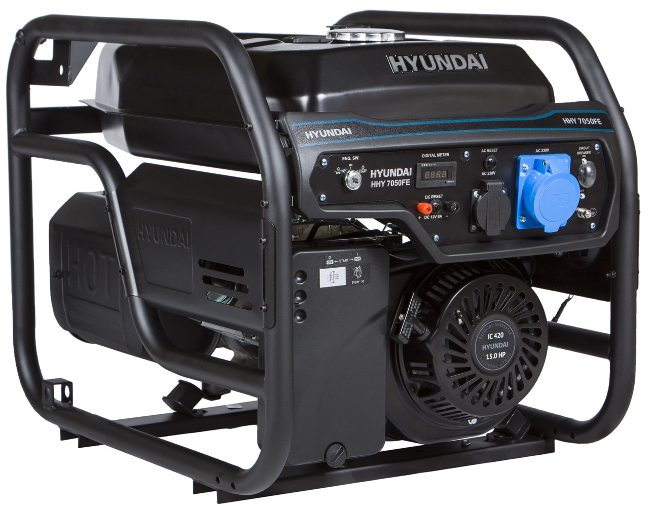 Генератор бензиновий Hyundai HHY 7050FE, фото 1