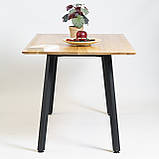 Стіл Horik 140 х 80 чорні ноги / натуральний дуб, фото 2