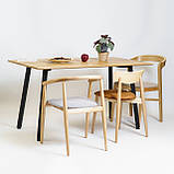 Стіл Horik 140 х 80 чорні ноги / натуральний дуб, фото 5