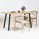 Стіл Horik 140 х 80 чорні ноги / натуральний дуб, фото 6