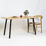 Стіл Horik 140 х 80 чорні ноги / натуральний дуб, фото 7