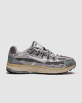 Чоловічі кросівки Nike P-6000 Flat Pewter mint Взуття Найк П-6000 сірі з зеленим шкіра текстиль демісезонні, фото 4