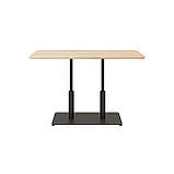 Стіл Ibiza Soft Double light 120x70 чорний метал / дуб ДСП (текстура), фото 2