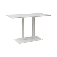 Стіл Tetra light Double білий метал/білий ДСП (текстура)