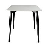 Стіл Dan 120 х 80 білий / чорний, фото 4