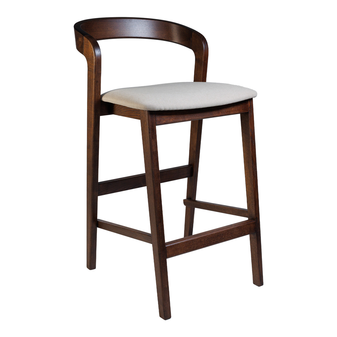 Стілець напівбарний Floki New темний горіх, фото 1