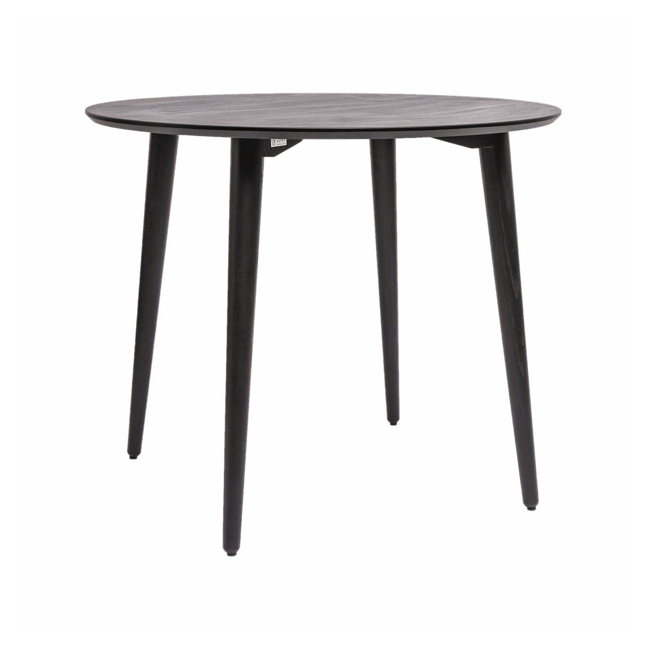 Стіл Dan d-90 HPL Arpa 3408 Losa / чорний, фото 1