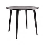 Стіл Dan d-90 HPL Arpa 3408 Losa / чорний, фото 3