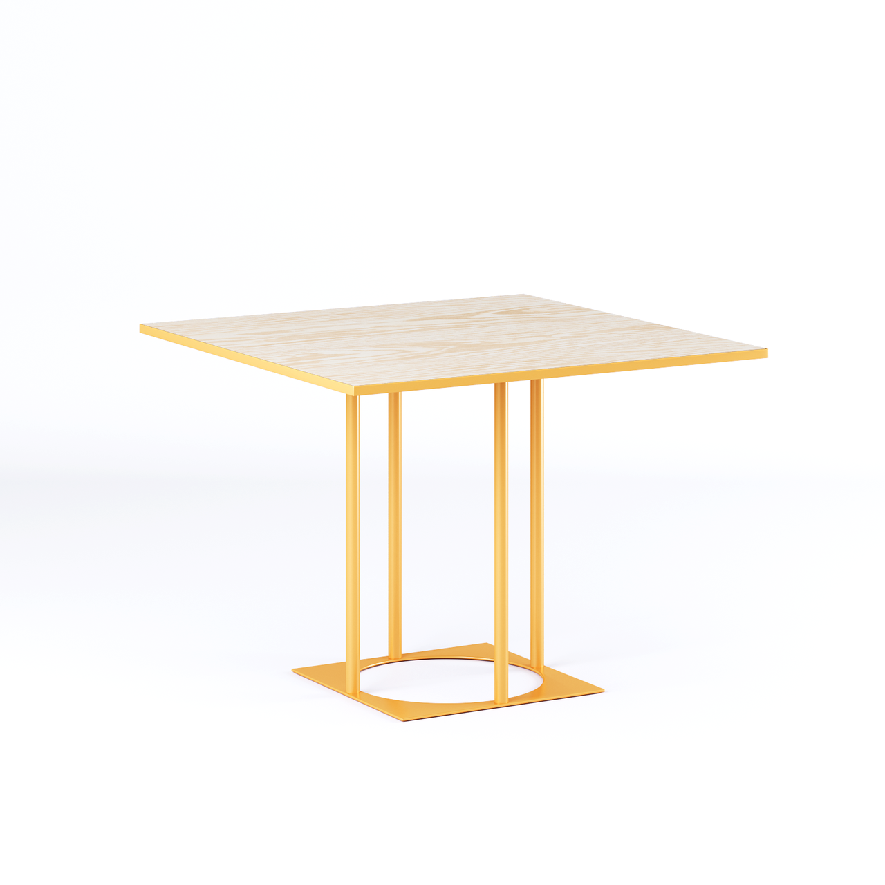 Стіл Avangard SQ 90 жовтий Ral 1034 / CLEAF Millennium S083 Пудра, фото 1