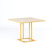 Стіл Avangard SQ 90 жовтий Ral 1034 / CLEAF Millennium S083 Пудра