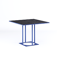 Стіл Avangard SQ 90 синій Ral 5007 / CLEAF Millenium U129 Еліт перламутр чорний