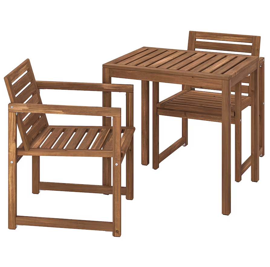 Комплект садових меблів (стіл + 2 крісла) NAMMARO IKEA 195.445.77, фото 1