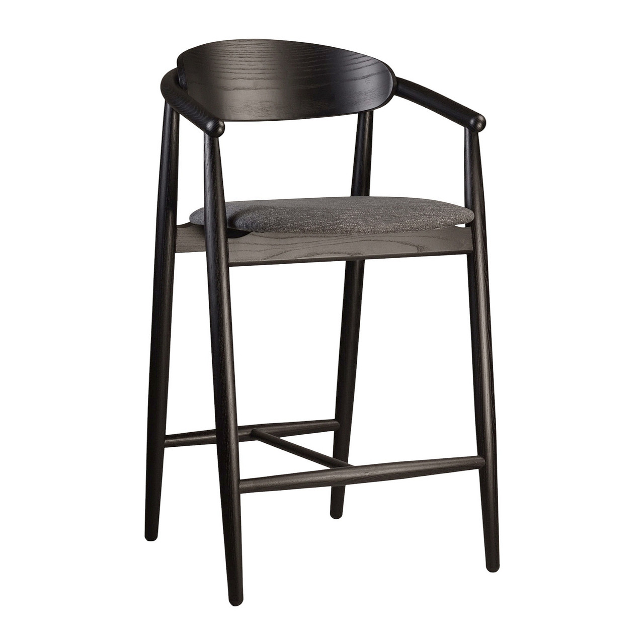 Стілець напівбарний Mamont semi-soft чорний / Superior 19, фото 1