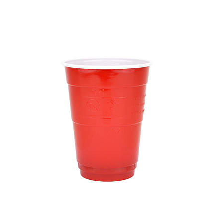 Стакан Party Red Cup 400мл (PS) червоний Huhtamaki (50шт), 16уп/ящ, фото 1