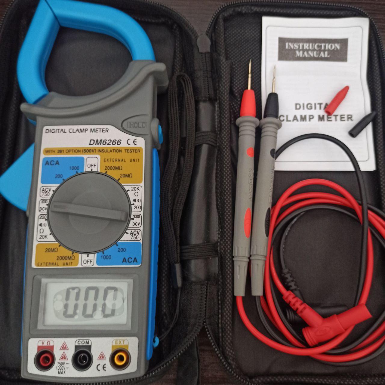 Струмовимірювальні кліщі, мультиметр DM6266, фото 1