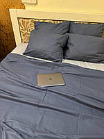 Євро комплект якісної постільної білизни Бязь Gold Lux 200*220 Графіт