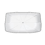 Парасолька автомобільна сонцезахисна 150*85 см із вирізом під дзеркало, фото 3