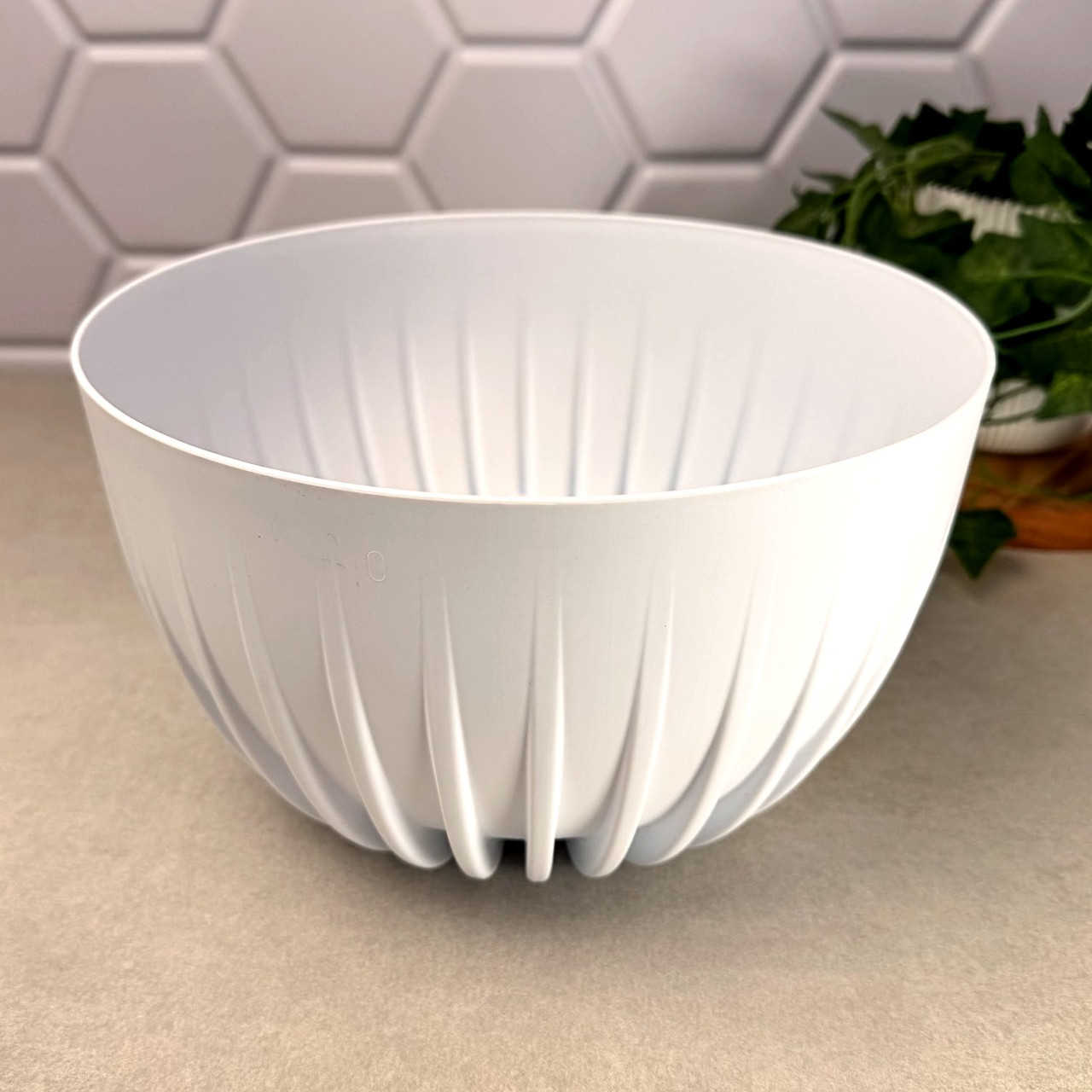 Квітковий горщик 24 см Білий Міса Міра Ламела