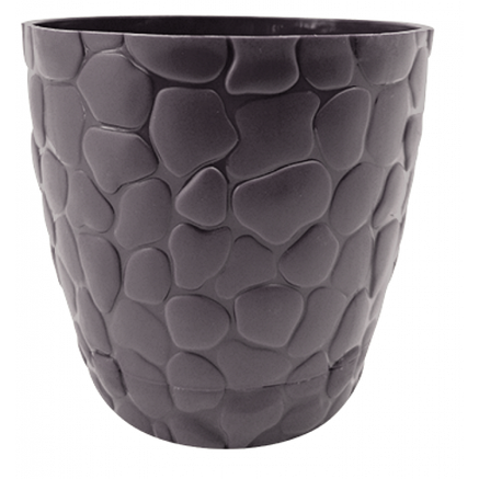 Квітковий горщик 3 л "Камінь", антрацит, ELIF Plastik (Україна), фото 2