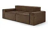 Диван прямий Манго (люкс) велюр антикіготь коричневий, фото 4