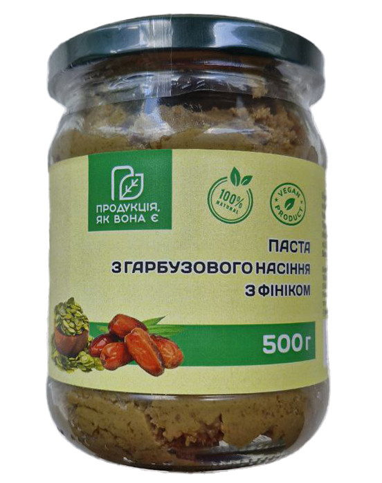 Гарбузова паста з фініком (паста з гарбузового насіння) 500 г