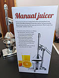 Соковижималка ручна металева Manual Juicer для цитрусових, фото 10
