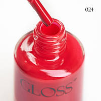 Лак для нігтів класичний GLOSS Lacquer 024, 11 мл (без лампи)