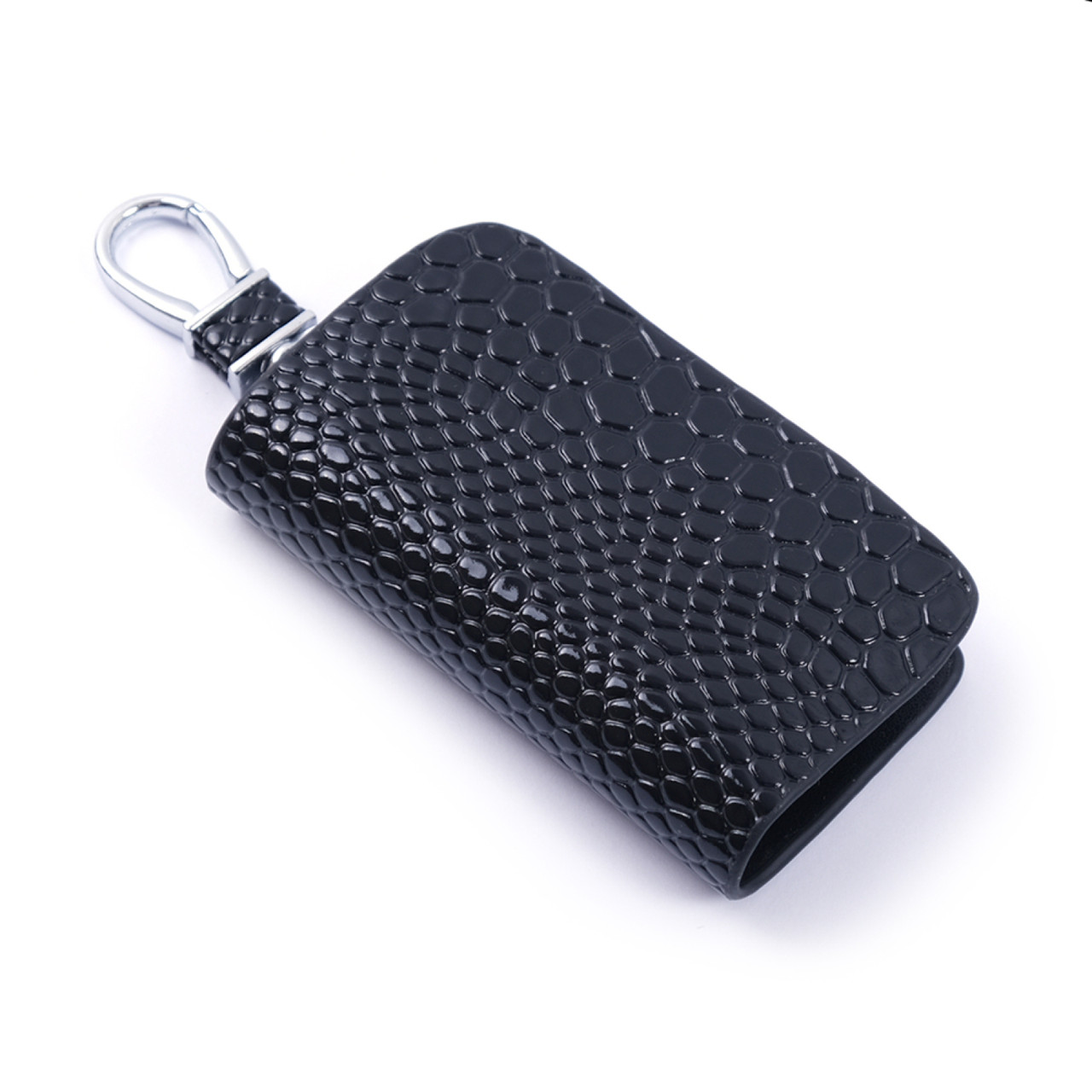 ЧОХОЛ ДЛЯ КЛЮЧЕЙ З КАРАБІНОМ зміїна луска шкіра, фото 1