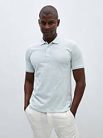 М'ятне чоловіче поло LC Waikiki/ЛС Вайкікі з білим принтом. фірмова Туреччина