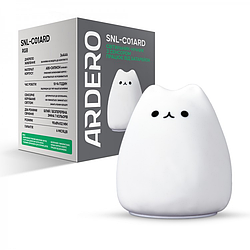 LED світильник на батарейках SNL-C01 ARD RGB "Котик" Ardero CAT LED (силіконовий настільний дитячий нічник) кіт