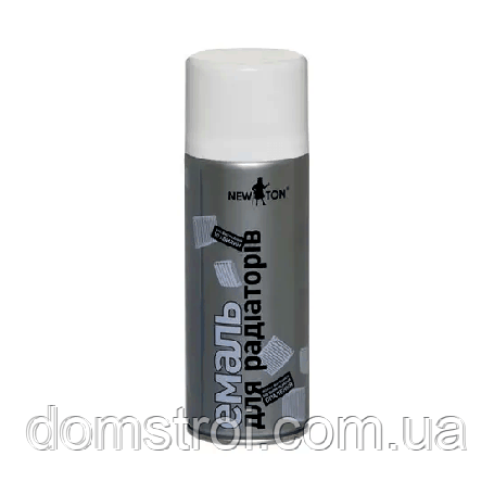 Емаль для радіаторів аерозольна NEW TON (400 мл) біла, фото 1