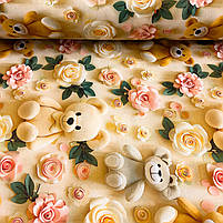 Π’ΡΡΠ΅ΡΡΠΊΠ° Π±Π°Π²ΠΎΠ²Π½ΡΠ½Π° ΡΠΊΠ°Π½ΠΈΠ½Π° ΡΠ°Π½ΡΠΎΡΡ digital 5D "ΠΠΈΡΠΊΠΈ ΡΠ΅Π΄Π΄Ρ Π· ΠΊΠ²ΡΡΠ°ΠΌΠΈ Π½Π° ΠΌΠΎΠ»ΠΎΡΠ½ΠΎΠΌΡ" 240 ΡΠΌ, ΡΠΎΡΠΎ 2