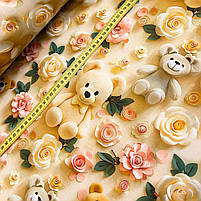 Π’ΡΡΠ΅ΡΡΠΊΠ° Π±Π°Π²ΠΎΠ²Π½ΡΠ½Π° ΡΠΊΠ°Π½ΠΈΠ½Π° ΡΠ°Π½ΡΠΎΡΡ digital 5D "ΠΠΈΡΠΊΠΈ ΡΠ΅Π΄Π΄Ρ Π· ΠΊΠ²ΡΡΠ°ΠΌΠΈ Π½Π° ΠΌΠΎΠ»ΠΎΡΠ½ΠΎΠΌΡ" 240 ΡΠΌ, ΡΠΎΡΠΎ 3