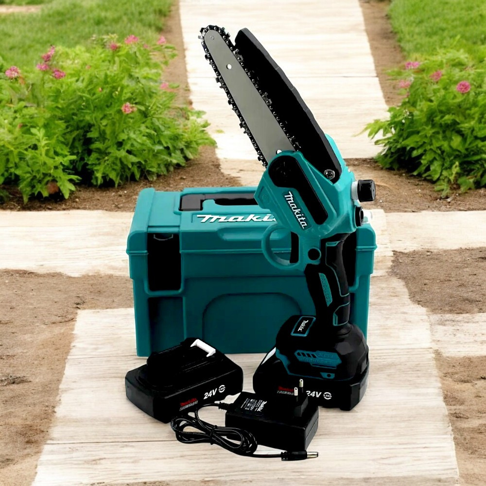 Акумуляторна міні-пила Makita DUC155HN Пилка на акумуляторі 24V 4AH Пила шина 20 см з автоматичним змащенням ланцюга