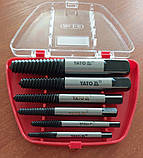 Набір екстракторів для викручування зірваних болтів шпильок знімач зірваних гвинтів YATO Ø 3-25 мм набір 6 шт, фото 2