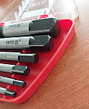 Набір екстракторів для викручування зірваних болтів шпильок знімач зірваних гвинтів YATO Ø 3-25 мм набір 6 шт, фото 3