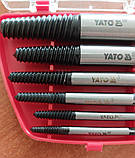 Набір екстракторів для викручування зірваних болтів шпильок знімач зірваних гвинтів YATO Ø 3-25 мм набір 6 шт, фото 4