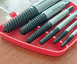 Набір екстракторів для викручування зірваних болтів шпильок знімач зірваних гвинтів YATO Ø 3-25 мм набір 6 шт, фото 5