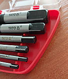 Набір екстракторів для викручування зірваних болтів шпильок знімач зірваних гвинтів YATO Ø 3-25 мм набір 6 шт, фото 7