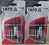 Набір екстракторів для викручування зірваних болтів шпильок знімач зірваних гвинтів YATO Ø 3-25 мм набір 6 шт, фото 9