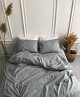 Полуторний комплект якісної  постільної білизни Бязь Gold Lux  150*220  Сірий
