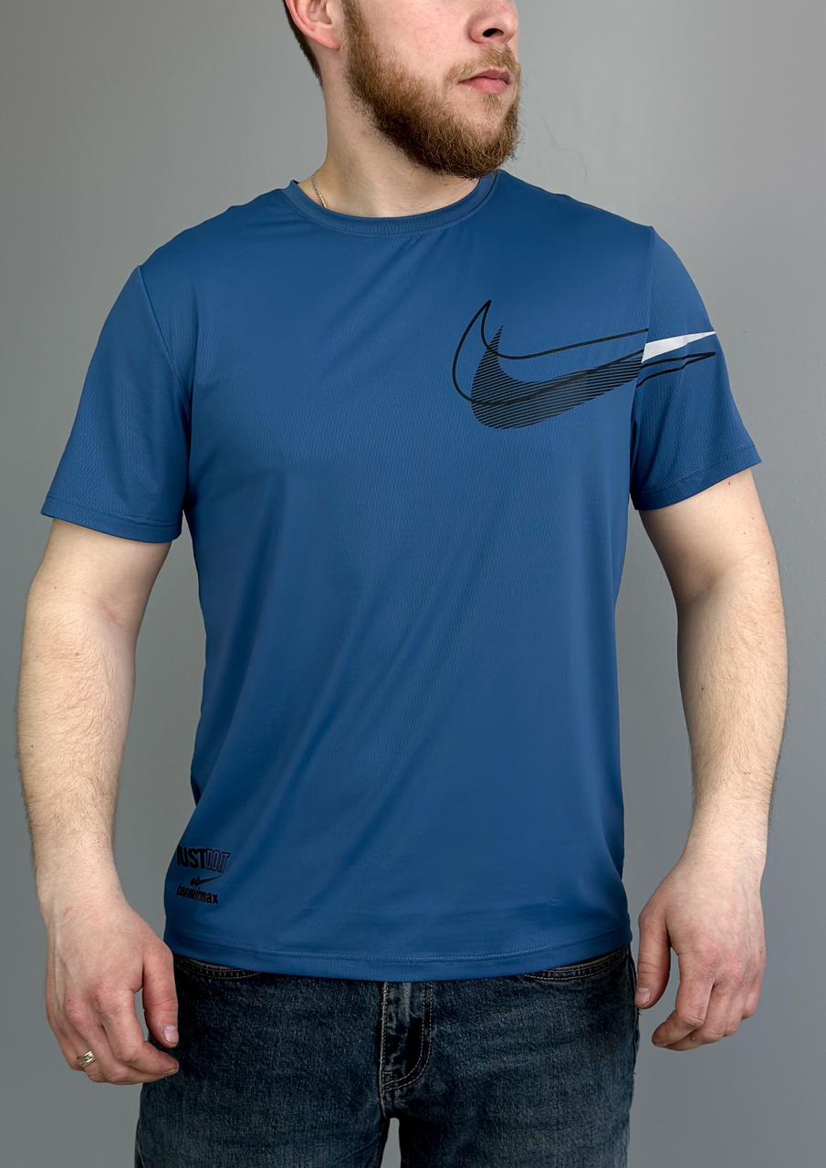 Чоловіча футболка Nike Air синя полегшена спортивна футболка Найк