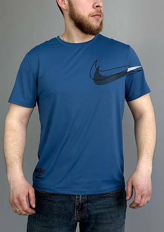 Чоловіча футболка Nike Air синя полегшена спортивна футболка Найк, фото 1