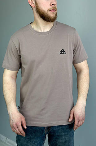 Чоловіча футболка Adidas спортивна футболка Адідас бежева, фото 1