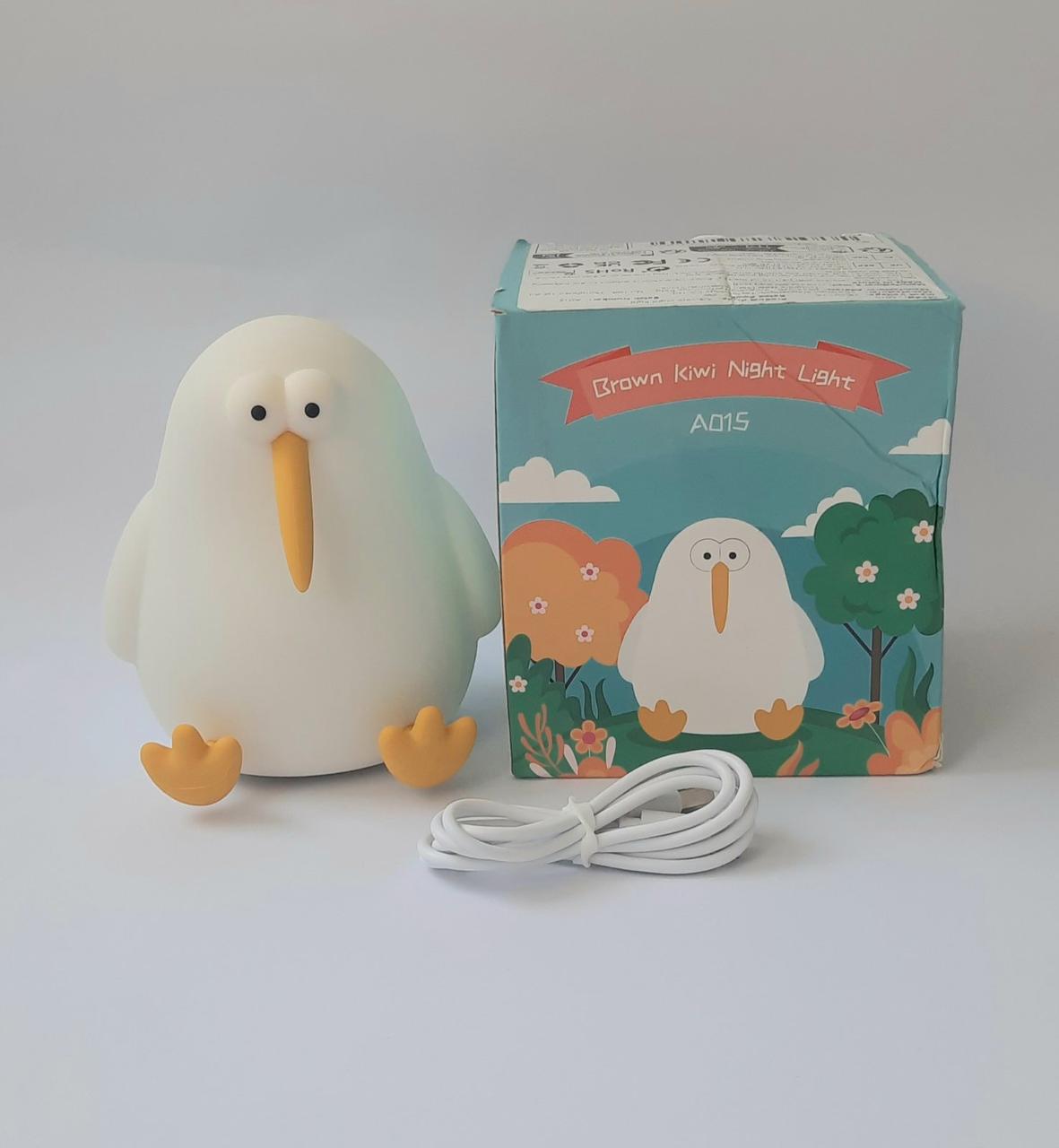 Нічник у формі птиці Ківі силіконовий з таймером A-015, фото 1